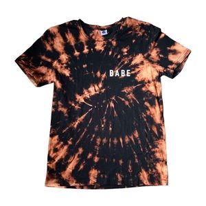 Babe Bleach Tie Dye T Shirt in Medium